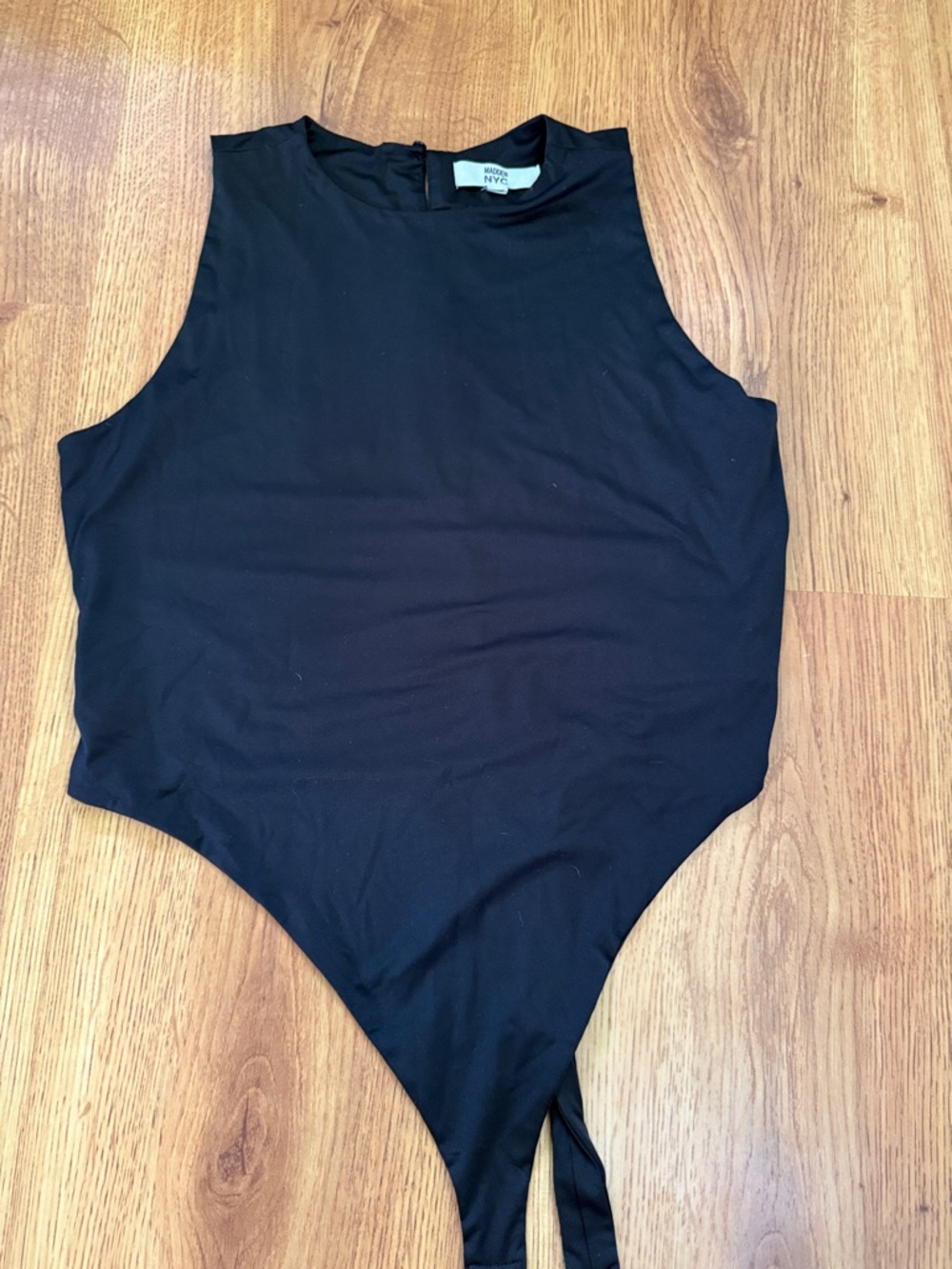 Knot & Gable Black Sleeveless High-Neck Bodysuit